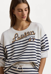 Жіночий світшот Ralph Lauren в смужку 1159850327 (Білий L)