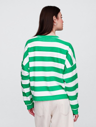 Жіночий оверсайз світшот GAP 1159850795 (Білий/Зелений M)