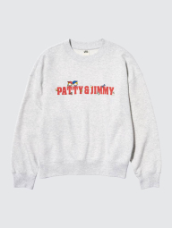 Свитшот Sanrio UNIQLO Patty & Jimmy с принтом 1159851335 (Серый XL)