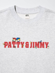 Свитшот Sanrio UNIQLO Patty & Jimmy с принтом 1159851335 (Серый XL)