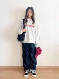 Свитшот Sanrio UNIQLO Patty & Jimmy с принтом 1159851335 (Серый XL)