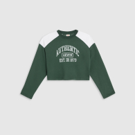 Женский укороченный свитшот на флисе Levi's 1159852367 (Белый/Зеленый XL)