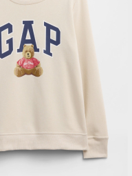 Свитшот женский на флисе GAP с логотипом 1159853076 (Бежевый XL)