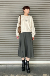 Світшот UNIQLO з круглим вирізом 1159854268 (Молочний L)