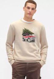 Світшот чоловічий GAP з логотипом 1159855501 (Бежевий L)