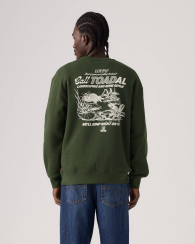 Мужской свитшот Levi's на флисе 1159858072 (Зеленый XXL)