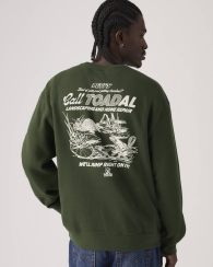 Мужской свитшот Levi's на флисе 1159858072 (Зеленый XXL)