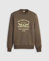 Світшот з принтом Levi's на флісі 1159858075 (Коричневий XXL)