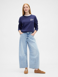 Свитшот женский на флисе GAP с логотипом 1159858117 (Синий L)