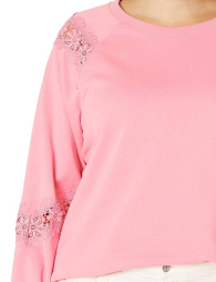 Жіночий світшот Tommy Hilfiger з вишивкою 1159858467 (Рожевий 0X)