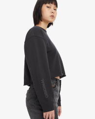 Світшот жіночий на флісі Levi's з логотипом 1159858636 (Чорний XL)