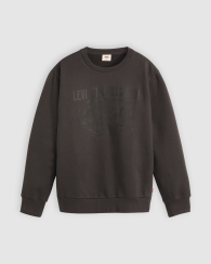 Чоловічий світшот на флісі Levi's з принтом 1159858643 (Чорний M)