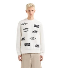 Чоловічий світшот Armani Exchange з вишивкою 1159858797 (Білий XXL)