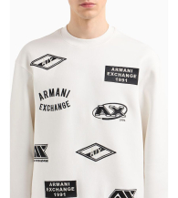 Чоловічий світшот Armani Exchange з вишивкою 1159858797 (Білий XXL)