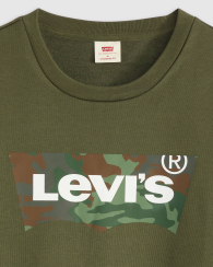 Мужской свитшот на флисе Levi's с логотипом 1159859902 (Зеленый XL)