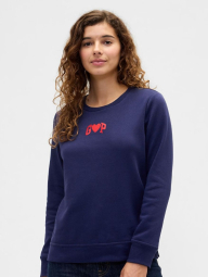 Свитшот женский на флисе GAP с логотипом 1159859953 (Синий M)