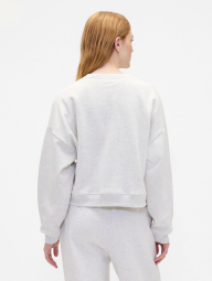 Світшот на флісі GAP з вишитим логотипом 1159860583 (Сірий S)