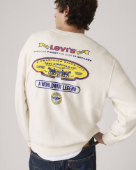 Мужской свитшот Levi's на флисе 1159861509 (Молочный M)
