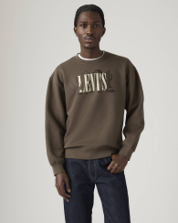 Світшот з принтом Levi's на флісі 1159861363 (Коричневий M)