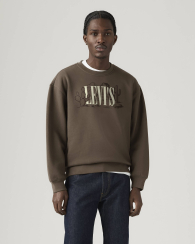 Свитшот с принтом Levi's на флисе 1159861361 (Коричневый XL)