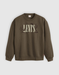 Свитшот с принтом Levi's на флисе 1159861361 (Коричневый XL)