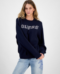 Жіночий світшот Guess зі стразами 1159862232 (Синій XS)