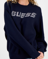 Жіночий світшот Guess зі стразами 1159862232 (Синій XS)