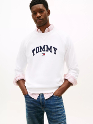 Мужской свитшот Tommy Hilfiger на флисе 1159862801 (Белый M)