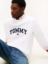 Мужской свитшот Tommy Hilfiger на флисе 1159862801 (Белый M)
