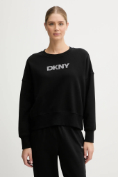 Женский укороченный свитшот DKNY на флисе 1159863117 (Черный S)