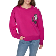Женский свитшот Karl Lagerfeld Paris с логотипом 1159863449 (Розовый M)
