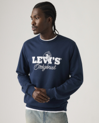 Свитшот с принтом Levi's на флисе 1159864024 (Синий M)