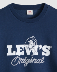 Свитшот с принтом Levi's на флисе 1159864024 (Синий M)