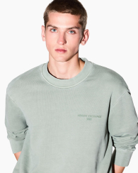 Чоловічий світшот Armani Exchange з логотипом 1159864809 (Зелений M)