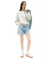 Женский свитшот Tommy Hilfiger с объёмной вышивкой 1159864967 (Зеленый M)