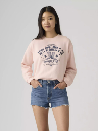 Світшот жіночий Levi's на флісі 1159865459 (Рожевий S)