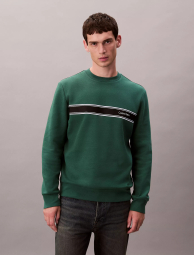 Мужской свитшот Calvin Klein с логотипом на флисе 1159865604 (Зеленый XXL)