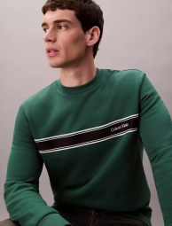 Мужской свитшот Calvin Klein с логотипом на флисе 1159865604 (Зеленый XXL)