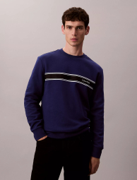 Мужской свитшот Calvin Klein с логотипом на флисе 1159865605 (Синий XXL)