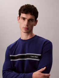 Мужской свитшот Calvin Klein с логотипом на флисе 1159865605 (Синий XXL)