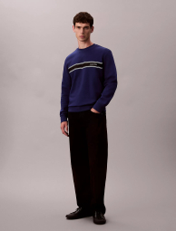Мужской свитшот Calvin Klein с логотипом на флисе 1159865605 (Синий XXL)
