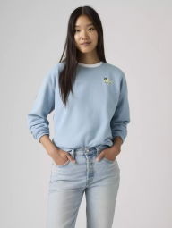 Світшот жіночий Levi's на флісі 1159868652 (Блакитний XL)