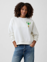 Свитшот на флисе GAP Peanuts с принтом 1160093795 (Молочный L)
