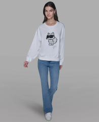 Женский свитшот Karl Lagerfeld Paris 1160134584 (Белый XL)