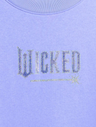 Укорочений світшот на флісі GAP Wicked зі стразами 1160275214 (Фіолетовий M)