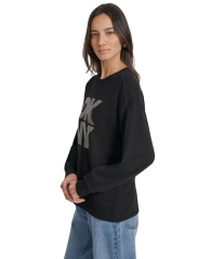 Женский свитшот DKNY с декором 1160306668 (Черный L)