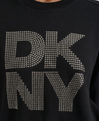 Женский свитшот DKNY с декором 1160306668 (Черный L)