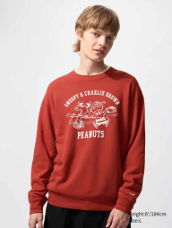 Свитшот UNIQLO с принтом Peanuts 1160358734 (Красный XL)