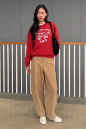 Свитшот UNIQLO с принтом Peanuts 1160358734 (Красный XL)