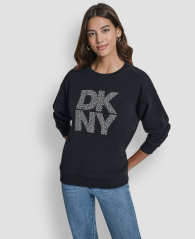 Жіночий світшот DKNY з декором 1160458921 (Чорний XS)